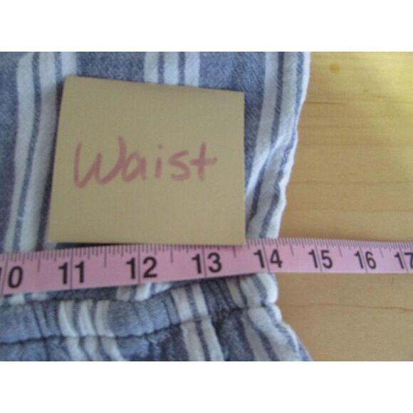 Time and Tru Utility Striped Romper Pockets Elastic Tie Waist Sailorcore Md 8-10 - Picture 6 of 11